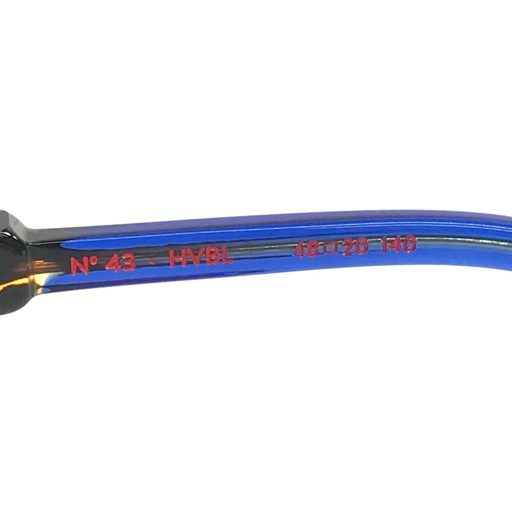 Etnia Barcelona Eyeglasses Frames CHROMA N43 HVBL Havana Blue Oval 48-20-140